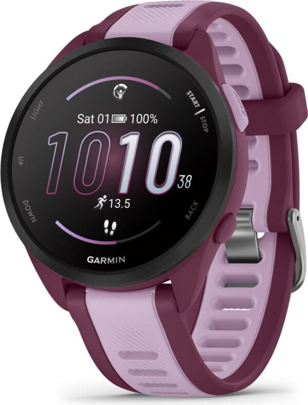 Montre-running-Garmin-Forerunner-165-Music-avec-design-moderne-Rouge-Berry.jpg Garmin Forerunner 165 Music - Montre GPS Musique Rouge Berry