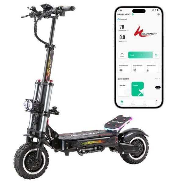 Halo Knight T107 Pro - Trottinette Électrique 6000W Double Moteur