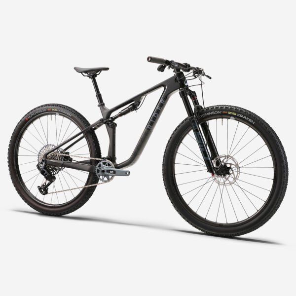 ROCKRIDER Vélo VTT tout suspendu XC cadre carbone RACE 940 S, Noir
